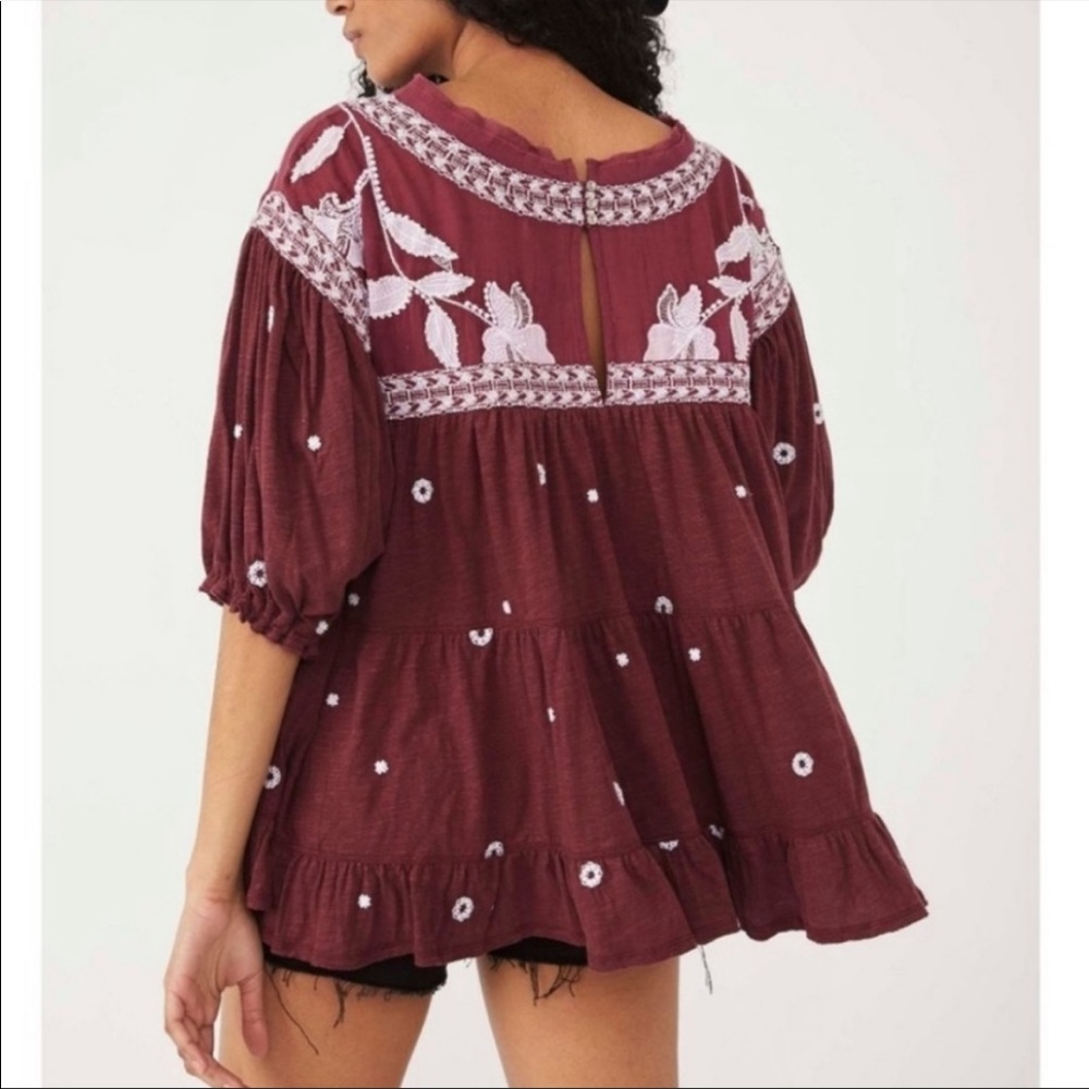 Free People Edie Tee - Sweet Raisin - Picture 2 of 8